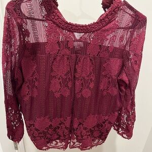 Burgundy women’s top